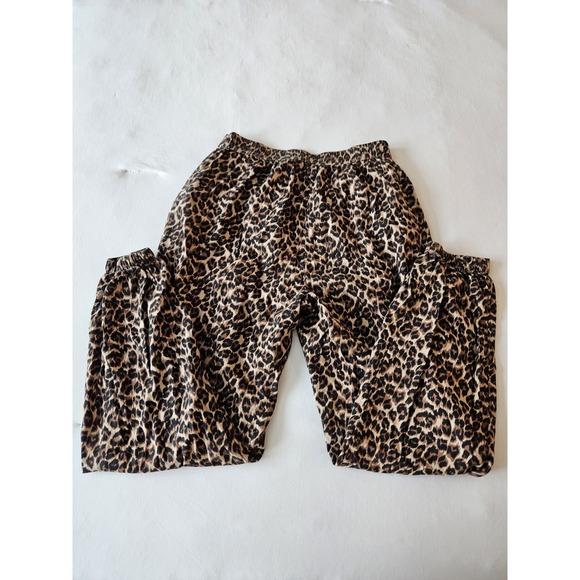 Aerie Leopard Animal Print Pajama Joggers Comfy Cotton Blend Pants S - Picture 10 of 16